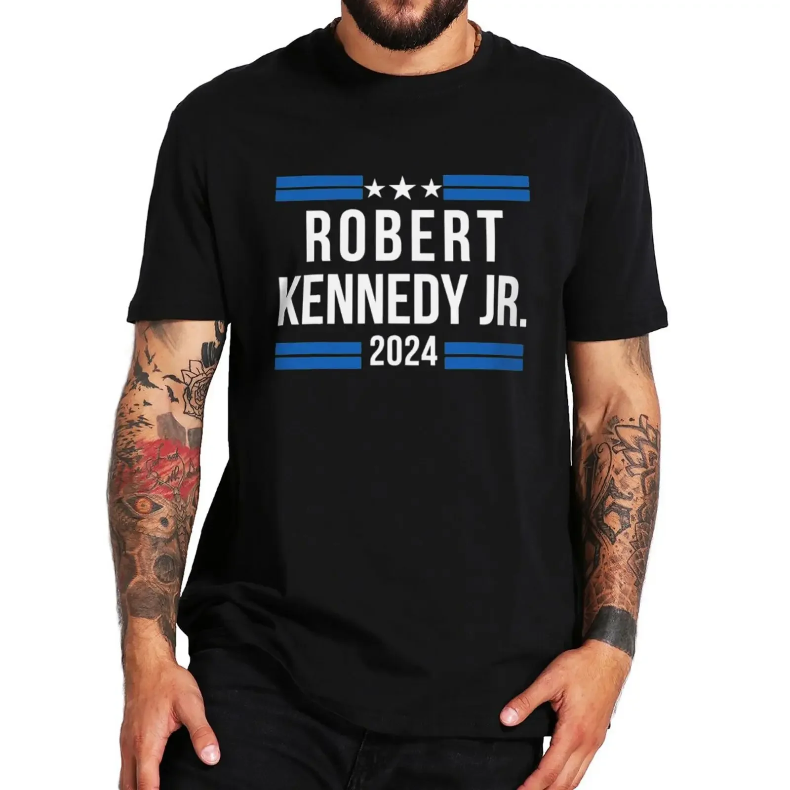 Robert Kennedy Jr. For President 2024 T Shirt Funny Political Memes Fans Tee Tops Casual 100% Cototn Unisex EU Size Soft T-shirt