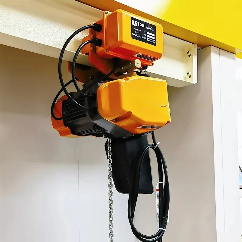mini chain hoist, single and double speed wireless control winch hoist crane, small remote control electric hoist 1 ton