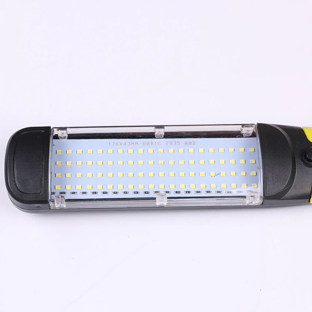 Portátil Super Bright LED Luz de trabalho de emergência, recarregável, magnético, inspeção do carro, reparo, lâmpada portátil, segurança, 80 LED