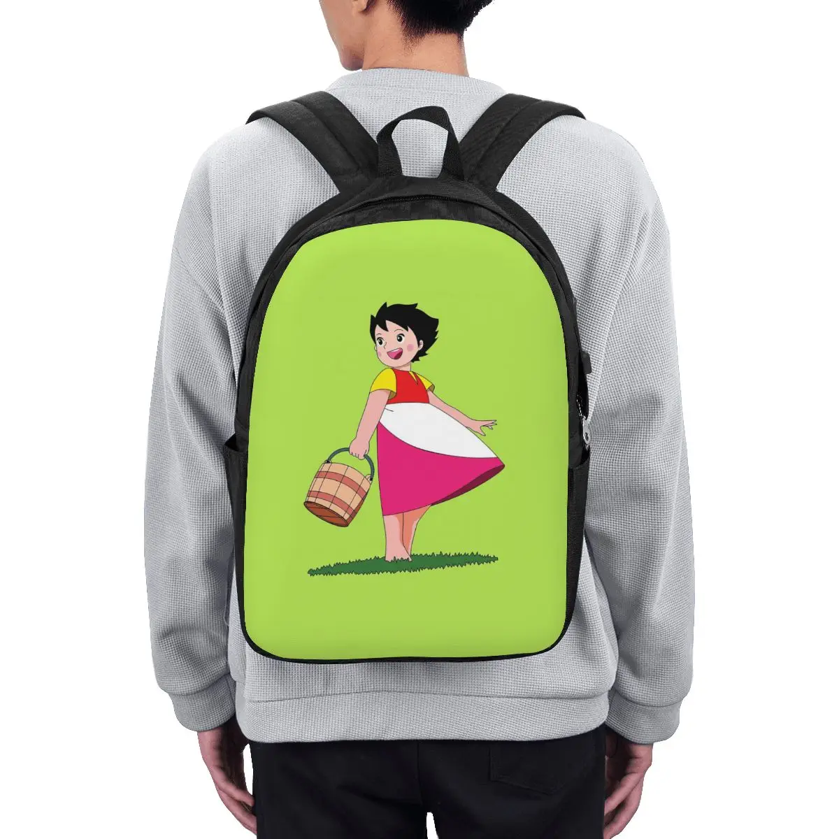 

Happy Heidi Backpack Travel Notebook Bag Computer College Student School Bag Laptop Shoulder Bags for Men Women