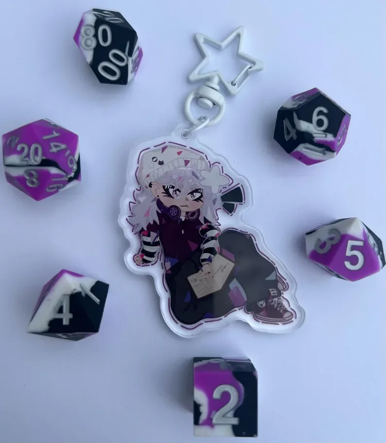 AnthopodShop Hero Guardian’s 2.5‑Inch Acrylic Keychain Bag Backpack Charm Pendant
