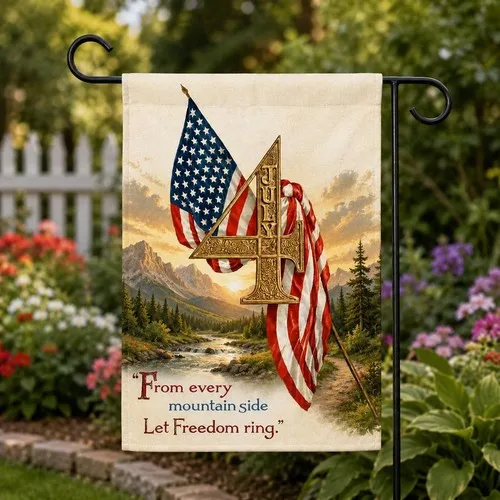 Vintage Style America 250th Anniversary House Flag, Patriotic American Yard Flag ZZY