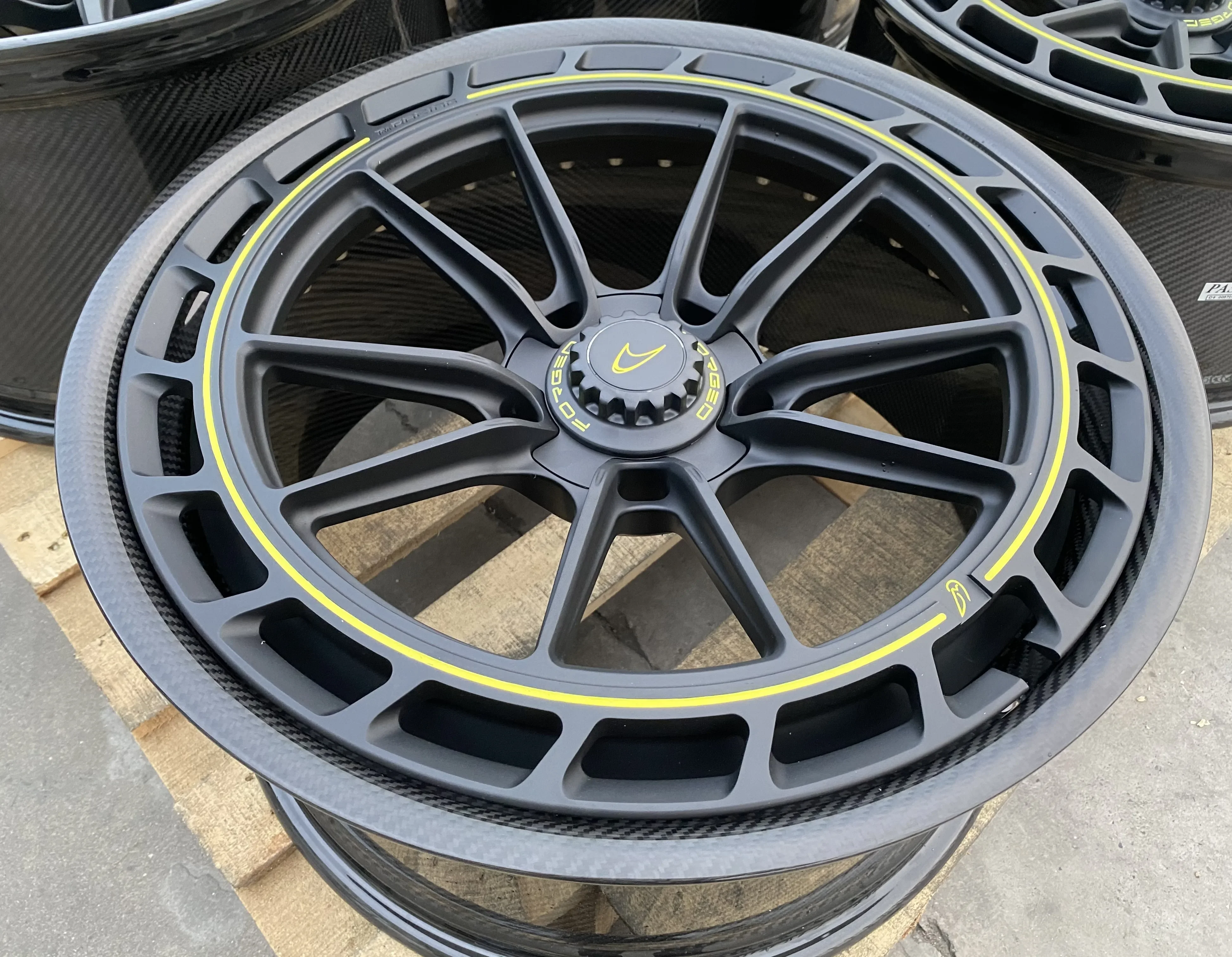 GVICHN 2 piece carbon fiber barrel forged wheels 16 17 18 19 20 21 22 23 24 inch 5x112 5x114.3 5x120 aluminum alloy rims