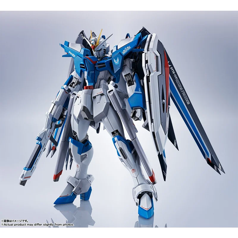 Bandai-Metal Robô Espíritos SIDE MS Rising Freedom Gundam Seed Anime Action Figure, brinquedo modelo original, coleção de presentes, 14cm