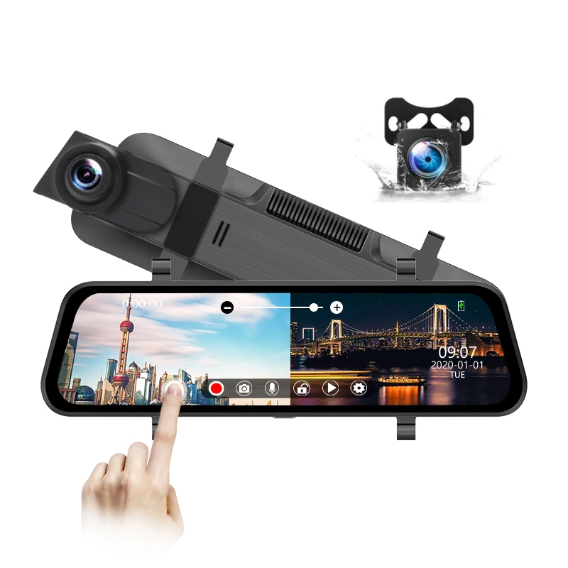 # Hot Sales Dash Cam Front And Rear 2K+1080P 10 Inch Touch Screen 2 Channel Optional Wifi Night Vision Car Black Box Camera 4k