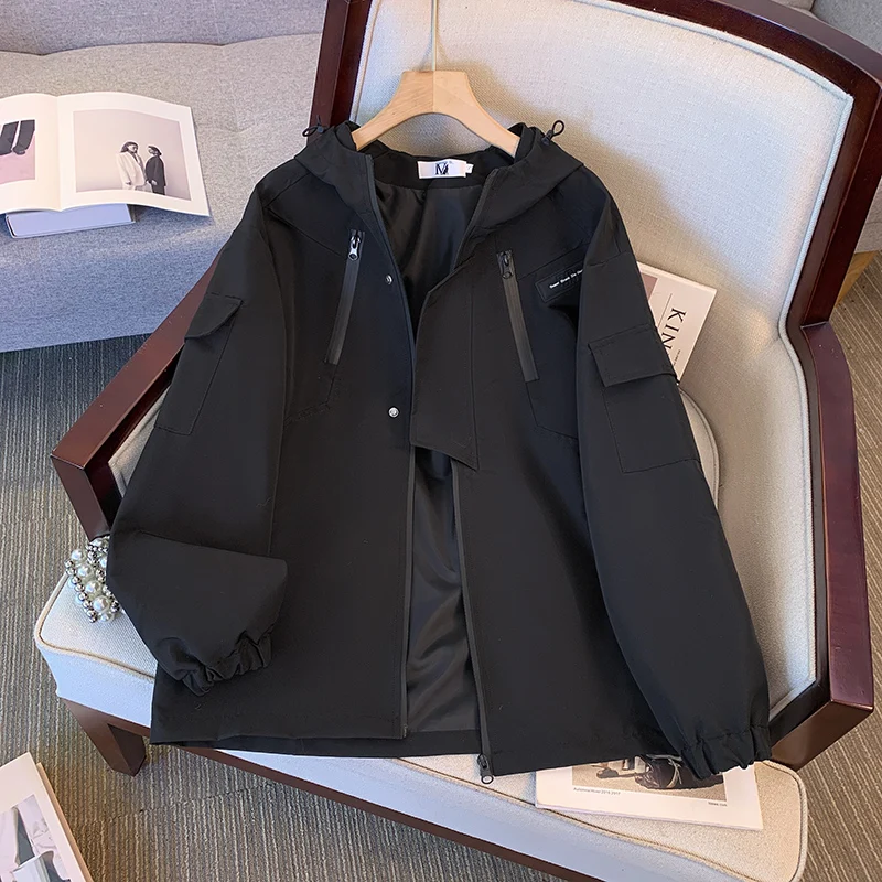 

ITOOLIN Women's Cropped Hoodie Jacket Lightweight Outdoor Waterproof Jacket Climbing Suit Thin Casual Outerwear Top