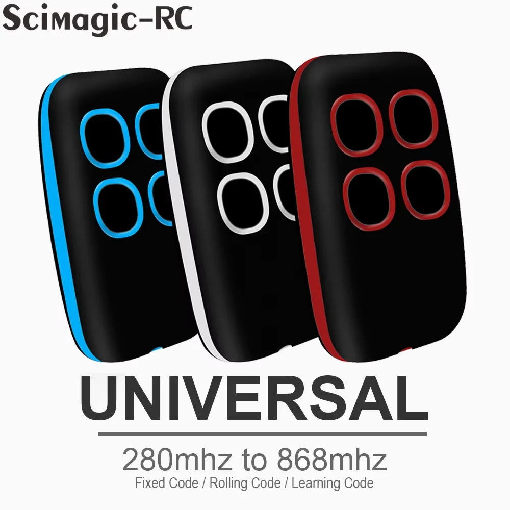 Universal Multifrequency Garage Gate Door Remote Controller 280-868MHz 433.92MHz Fixed Rolling Code Keychain Clone 1-10PCS