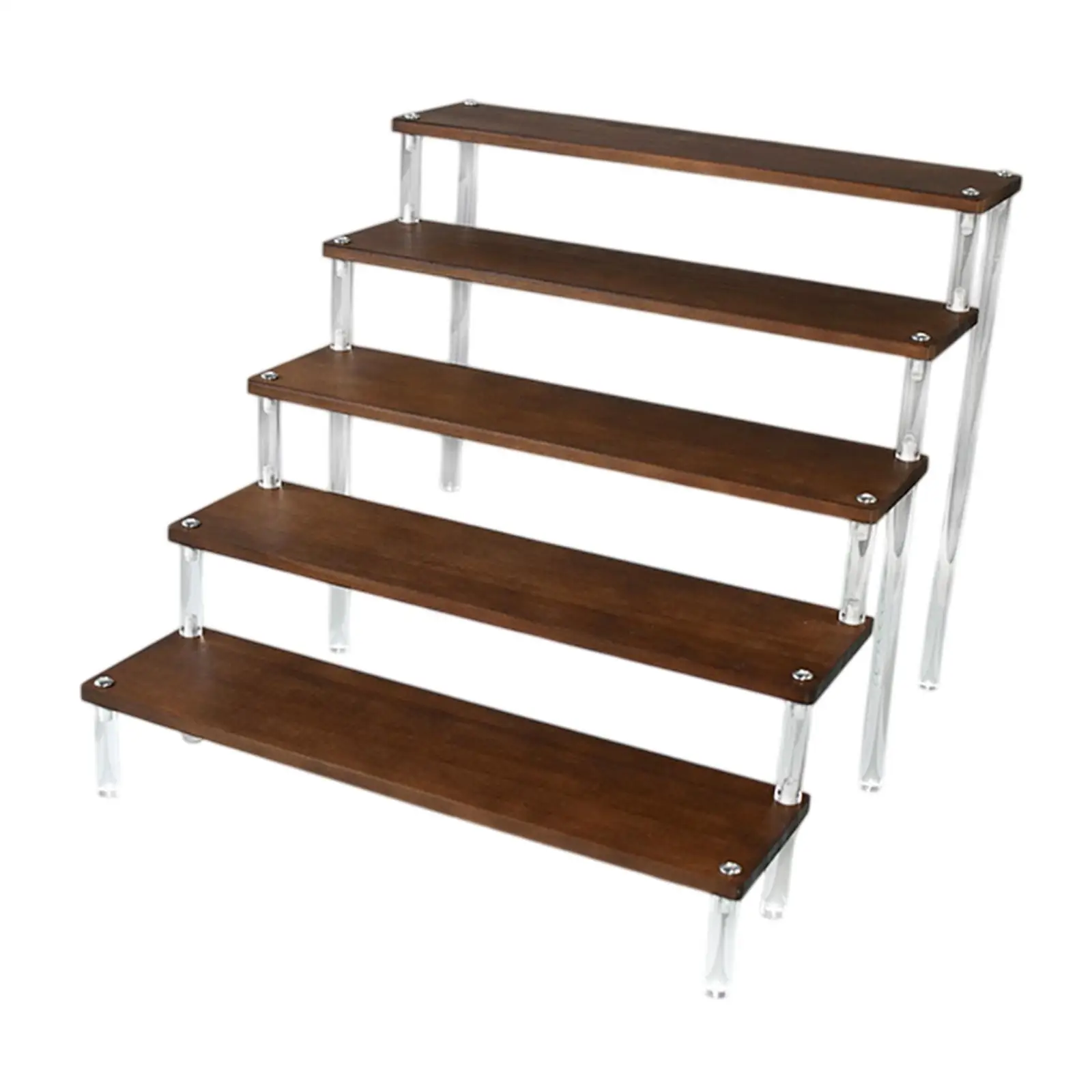 

Wooden Display Riser Stand Rustic Cupcake Holder Stand Perfume Organizer Stand for Collectibles Crafts Toys Figurines Showcase