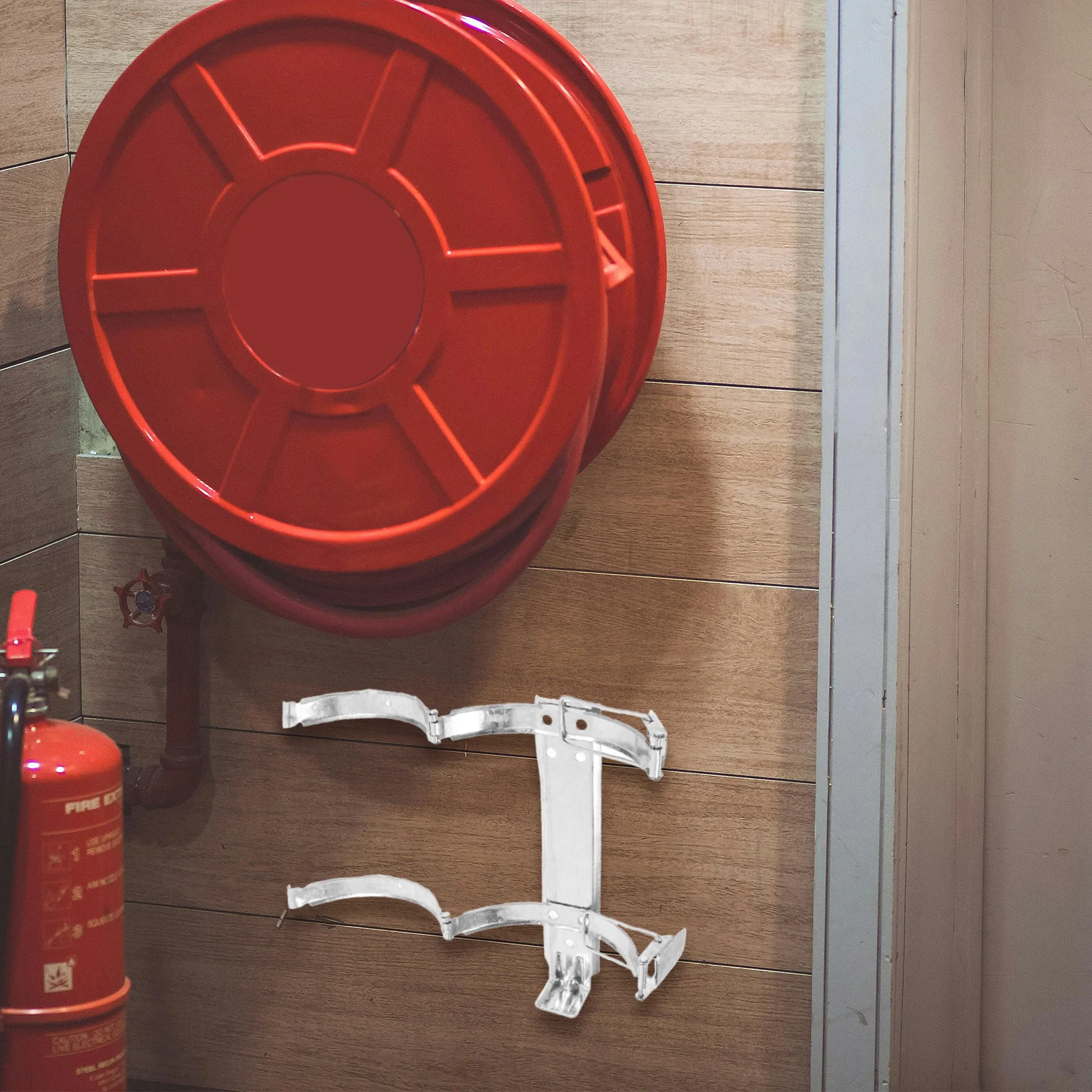 2PCS Fire Extinguisher Brackets Stainless Steel Wall Mount Home Car Spacesaving Design Easy Installation