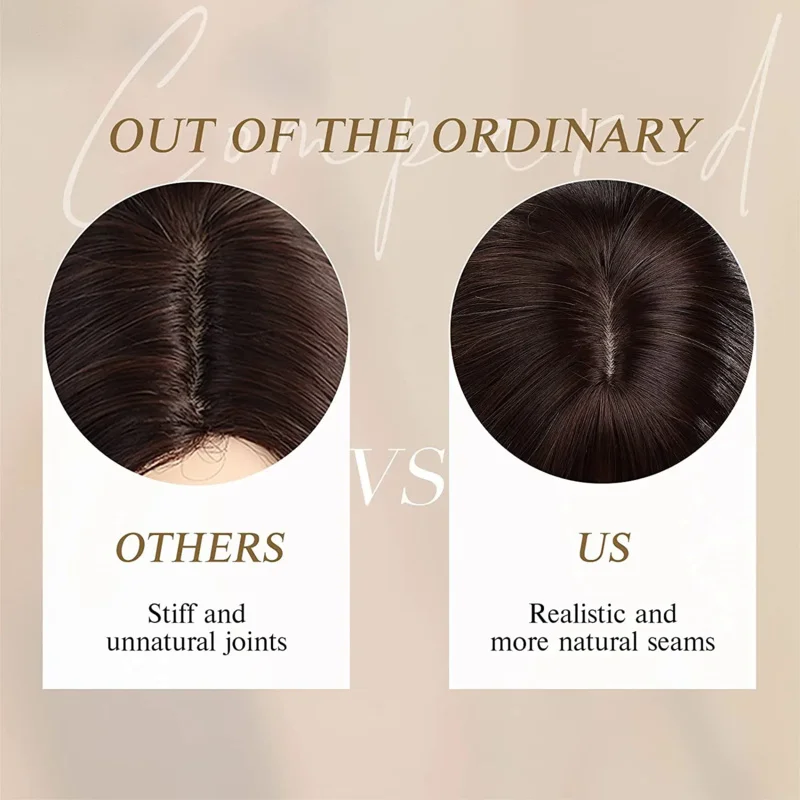 ESIN синтетические волосы коричневого цвета с эффектом омбре, коричневые, средней длины, прямые, с челкой, парики для косплея для женщин, термостойкие