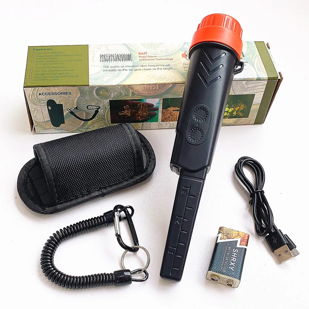 

shrxy Waterproof Pointer Metal Detector Underwater 15m Pulse Pinpointer with 9V 800MA USB Rechargeable Battery