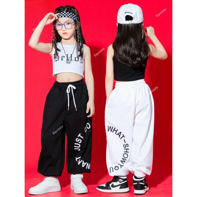 Hip Hop Street Dance Costume Set Girls Jazz Dance Costume Performance Clothing Kids Stage Walking Competition Costume Girls