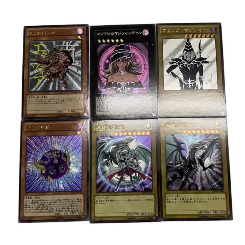 Yu Gi Oh Flash Card Blue-Eyes White Dragon Exodia Black Magician Girl DIY Ultimate Rare UTR Action Toy Figures Game Collection