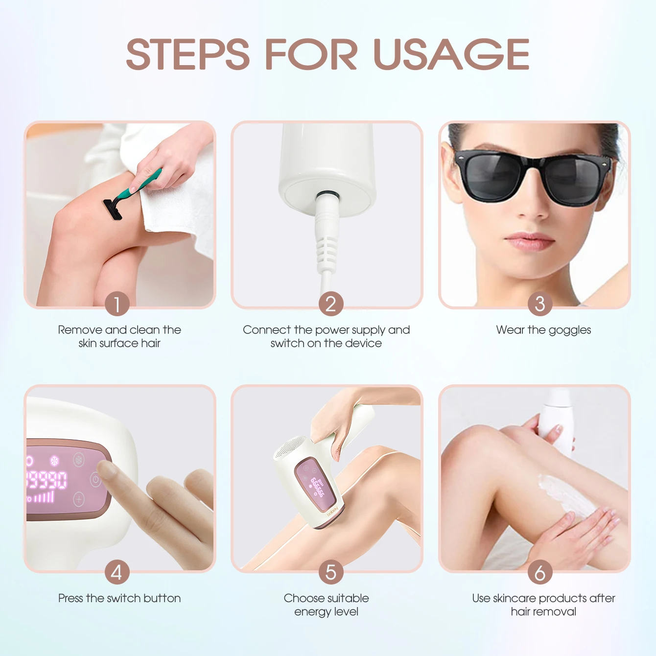 Ice-Cooling 999.990 Blitze IPL Laser Haarentfernungsgerät IPL Epilierer für Frauen Permanenter Bikini Beine Körper 2 Modi Entferner