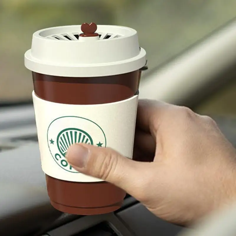 200ml Coffee Cup Air Freshener Vehicle Odor Eliminator Freshener Coffee Cup Long Lasting Automotive Freshener Diffuser Perfume