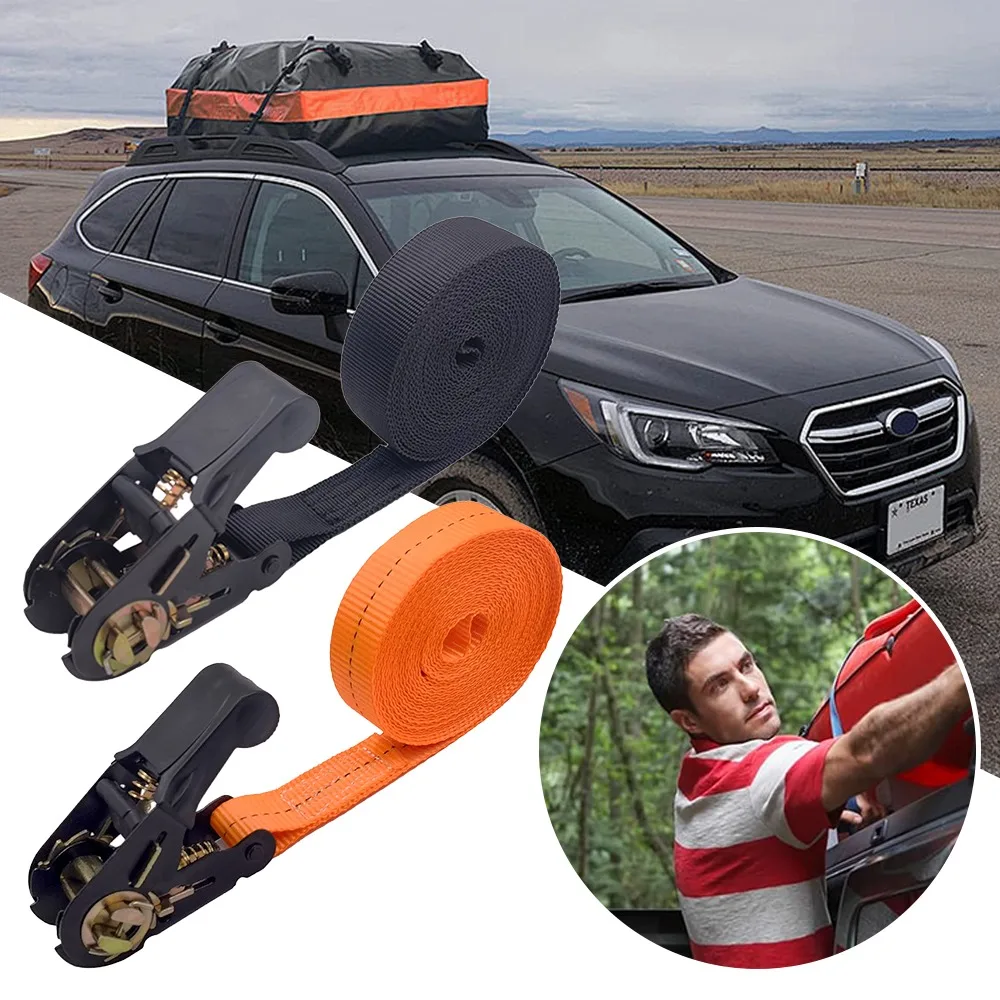 Useful Adjustable Ratchet Strap Sturdy with Claws Cargo Strap Retractor Metal Buckle Car Tightening Band Car
