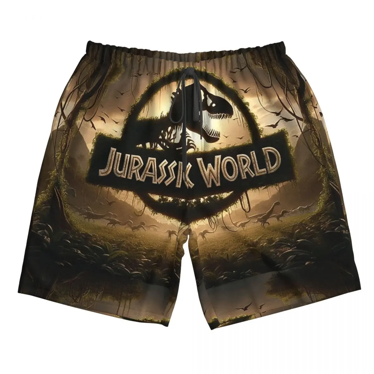 

Jurassic Park Dinosaur Print Trunks Beach Board Shorts Casual Quick Dry Swim Summer Men Pants