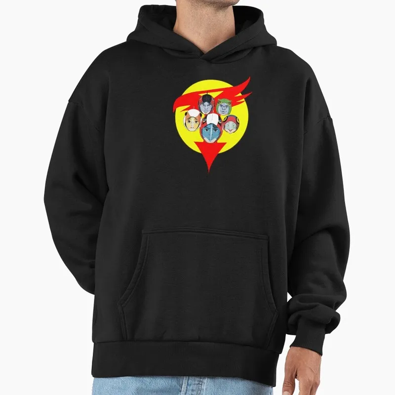 Kagaku Ninja-Tai Gatchaman Science Ninja Team Fleece Pullover Hoodie Vintage 70s Anime Battle of the Planets G-Force Fan Tops