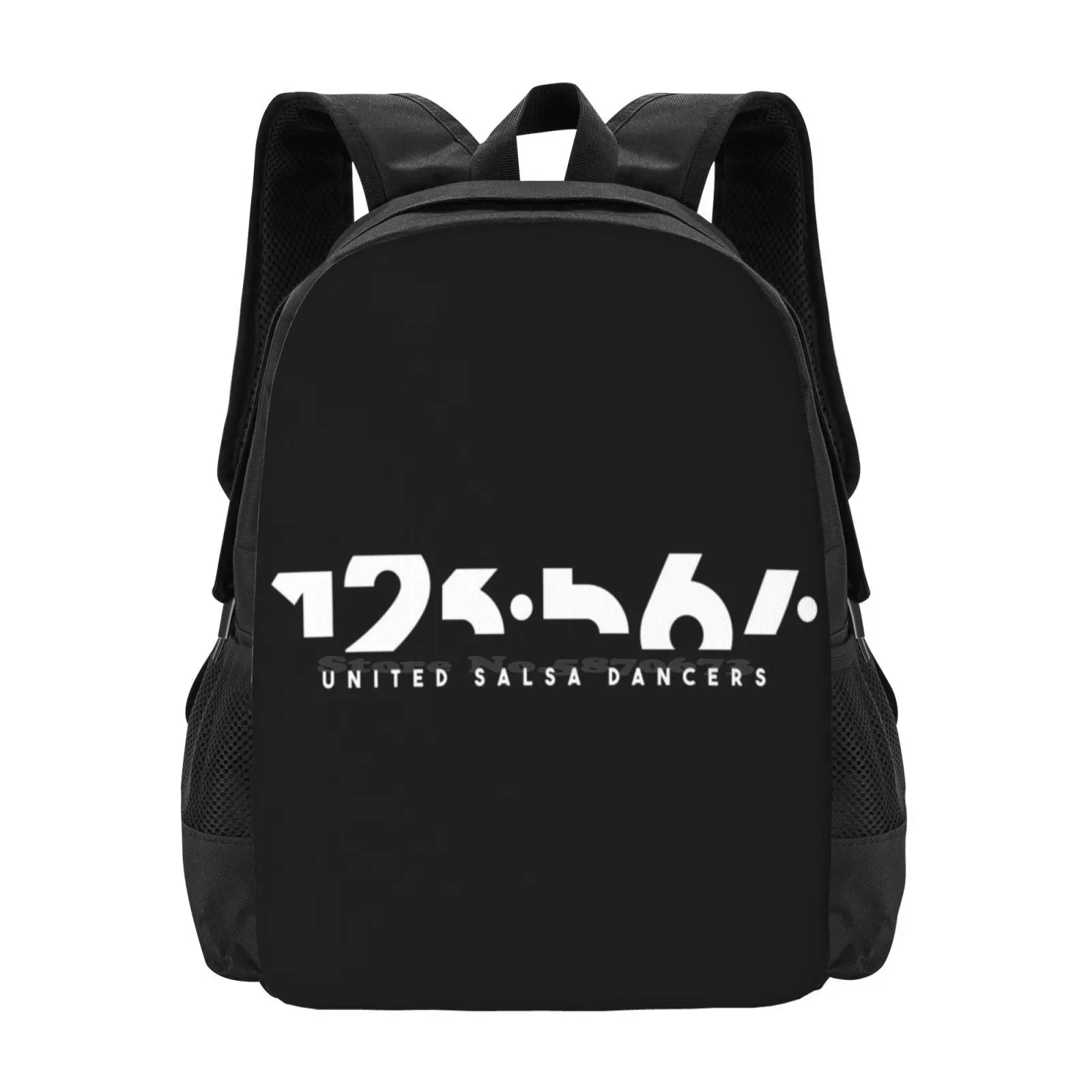 United Salsa Dancers-mochila escolar con diseño de patrón de moda, bolso para portátil de viaje, Salsero, salsera, números, 123567