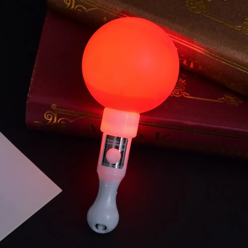 

High Quality Round Shape Glowing Lightstick LED Glowing Luminous Luminous Sand Hammer Glow Sticks Cheering Atmosphere Props