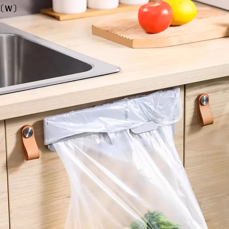〔W〕1 Stück tragbarer, faltbarer Müllsackhalter, Wandmontage, Müllablage, Hängeregal für Badezimmer, Küche, ohne Bohren, Aufbewahrungsregal
