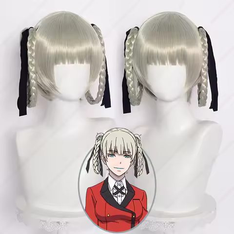 Anime Kirari Momobami Cosplay Wig 30cm Braided Wigs with Black Ribbon Heat Resistant Synthetic Hair