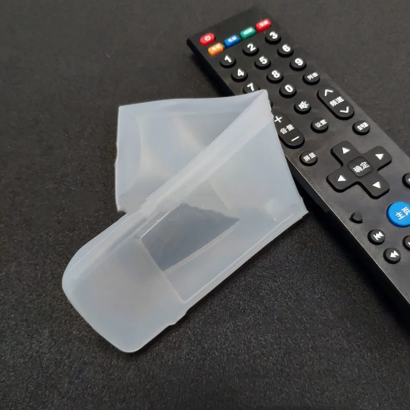 1pcs Clear Soft Silicone TV Remote Control Covers Transparent Dustproof Remote Controller Protective Case 20*5*1.7cm