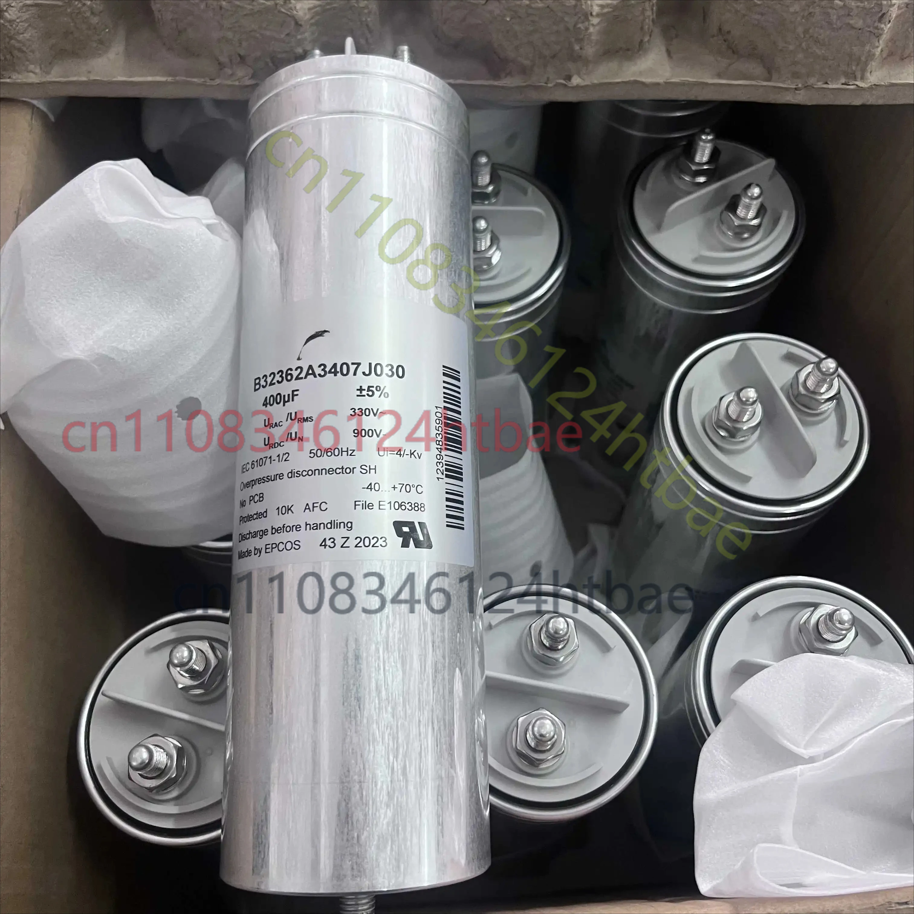 

For B32362A3257J030 B32362A3307J030 B32362A3407J030 Capacitor, 250uF330VAC Original Polypropylene Film Capacitor