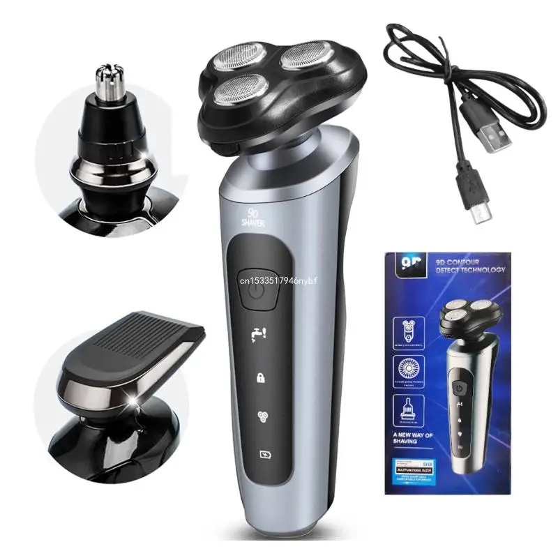 

Electric Shaver Razors Cordless Beard Trimmer for Men Nose Hair Trimmer 3 in1 Trimmer Grooming USB Rechargeable Dropship