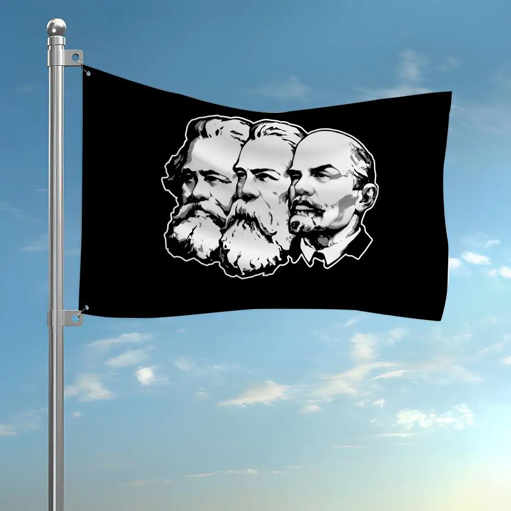 Marx Engels Lenin Communism Flags Custom Camping Outdoor Garden Room Bedroom Decor Party Backdrops
