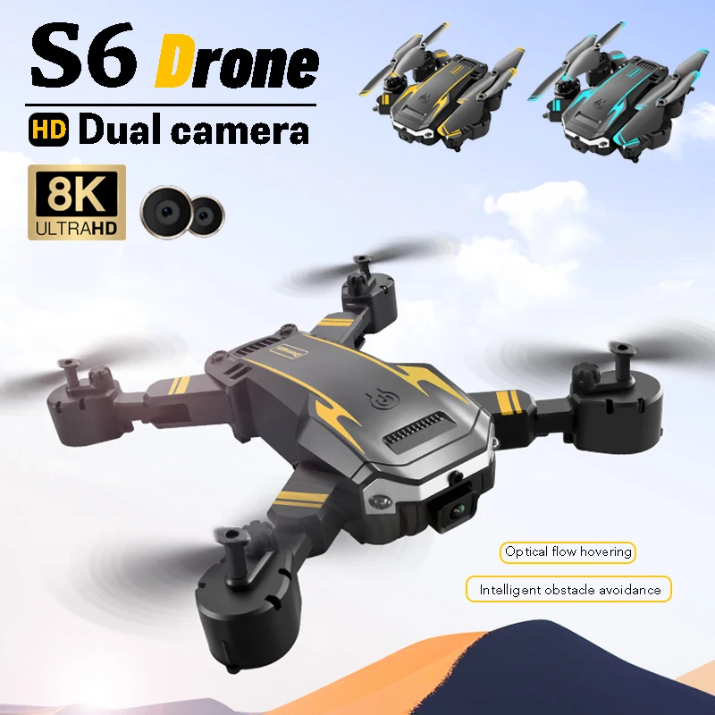 2024 S6 Drone con fotocamera professionale 8K HD Mini Dron localizzazione del flusso ottico evitamento degli ostacoli pieghevole Quadcopter Toy Gift