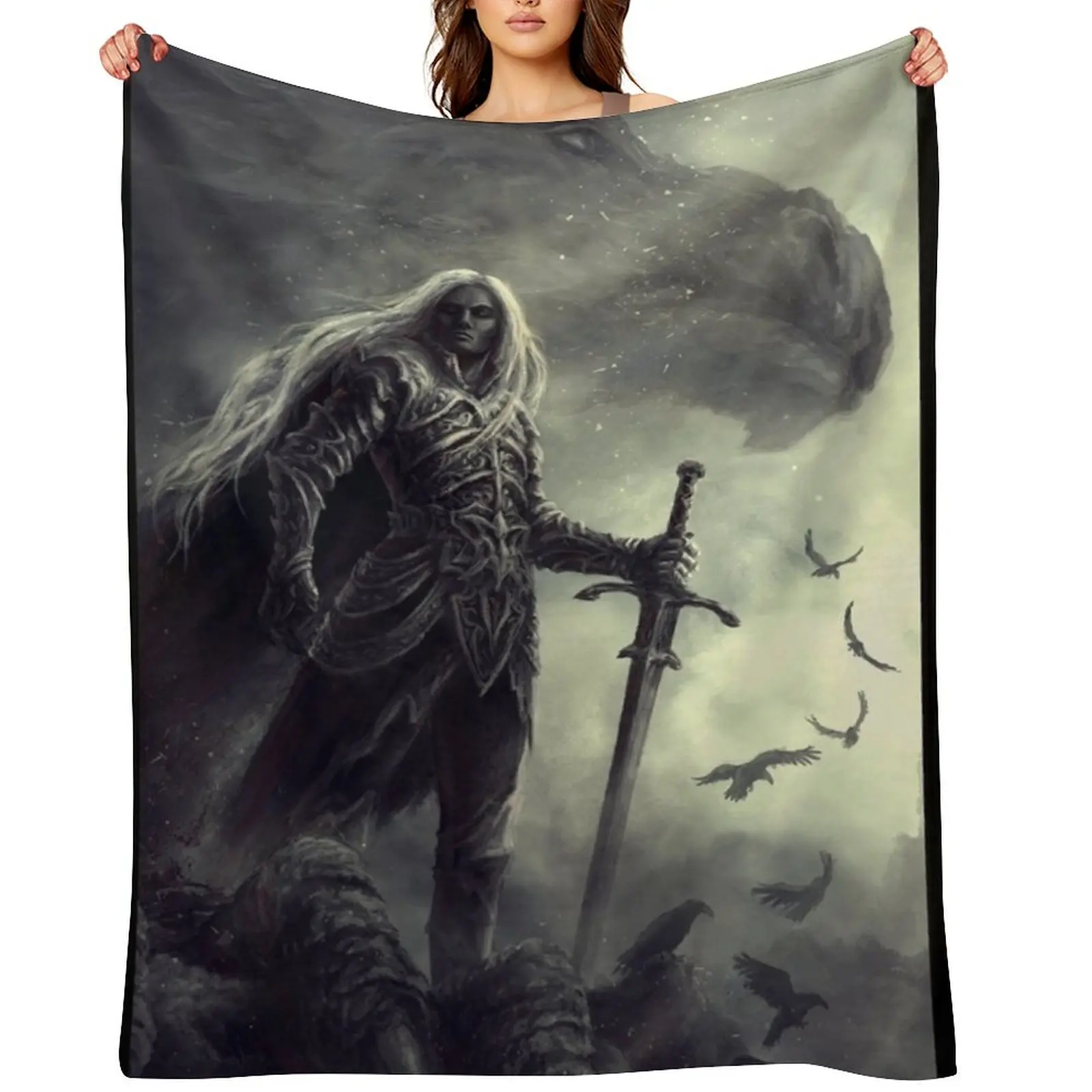 

Anomander Rake - Malazan Throw Blanket Bed Camping Plush Soft Plaid Blankets