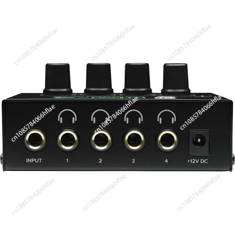Professional Audio Video & Lighting Mini Portable Headphone Amplifier with 1-in 4-out 4-Headphone Connections