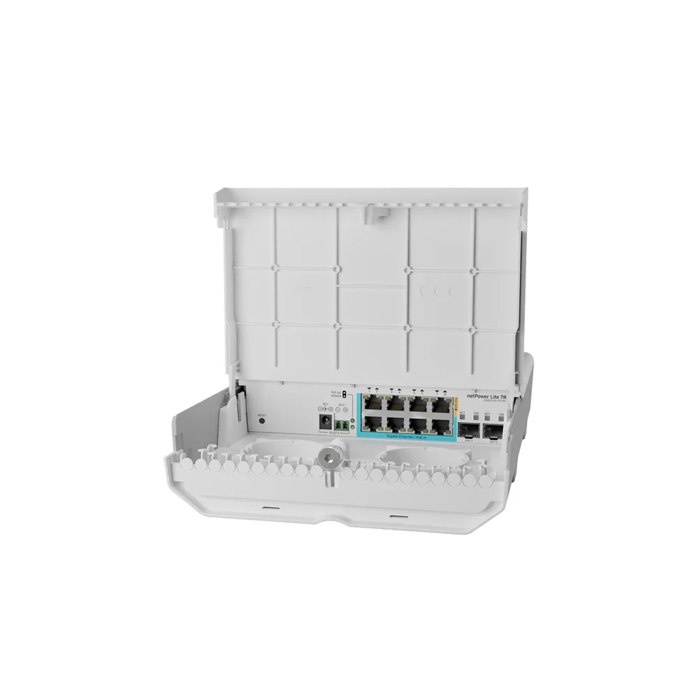 MikroTik CSS610-1Gi-7R-2S+OUT NetPower Lite 7R Outdoor Reverse PoE Switch With Gigabit Ethernet And 10G SFP+ Ports