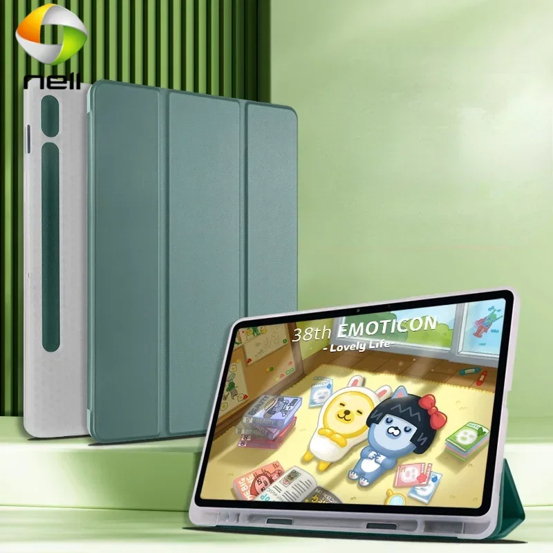 

Cover for Samsung Galaxy Tab S9 FE+ 12.4 inch S9FE 10.9 A9 8.7 А9+ 11" SM-X216 5G X110 Soft TPU Case with Pencil Holder