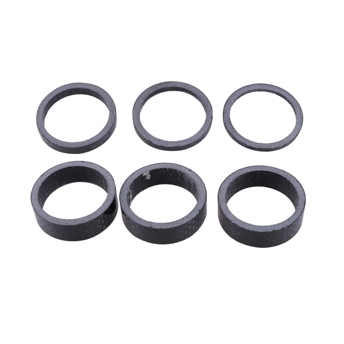 

6Pcs Bike Headset Spacer Carbon Fiber Stem Spacers 2mm 3mm 5mm 10mm Compatible Road Bike Washer Carbon Fiber Headset Spacers