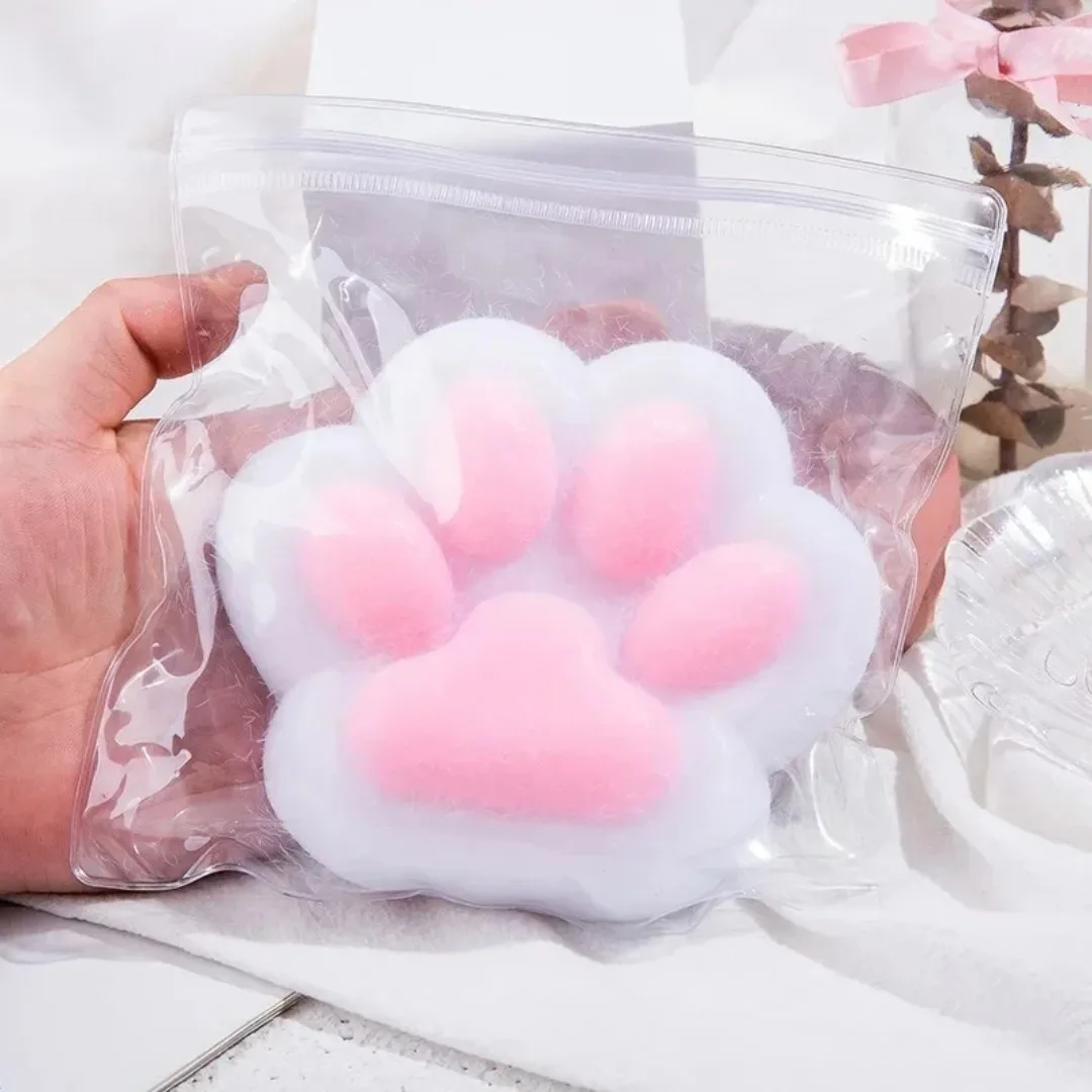 Novo mini brinquedo de espremendo de argila macia, brinquedo de alívio de estresse de pé de gato, mochi fidget, brinquedo de recuperação lenta de silicone para meninas e meninos