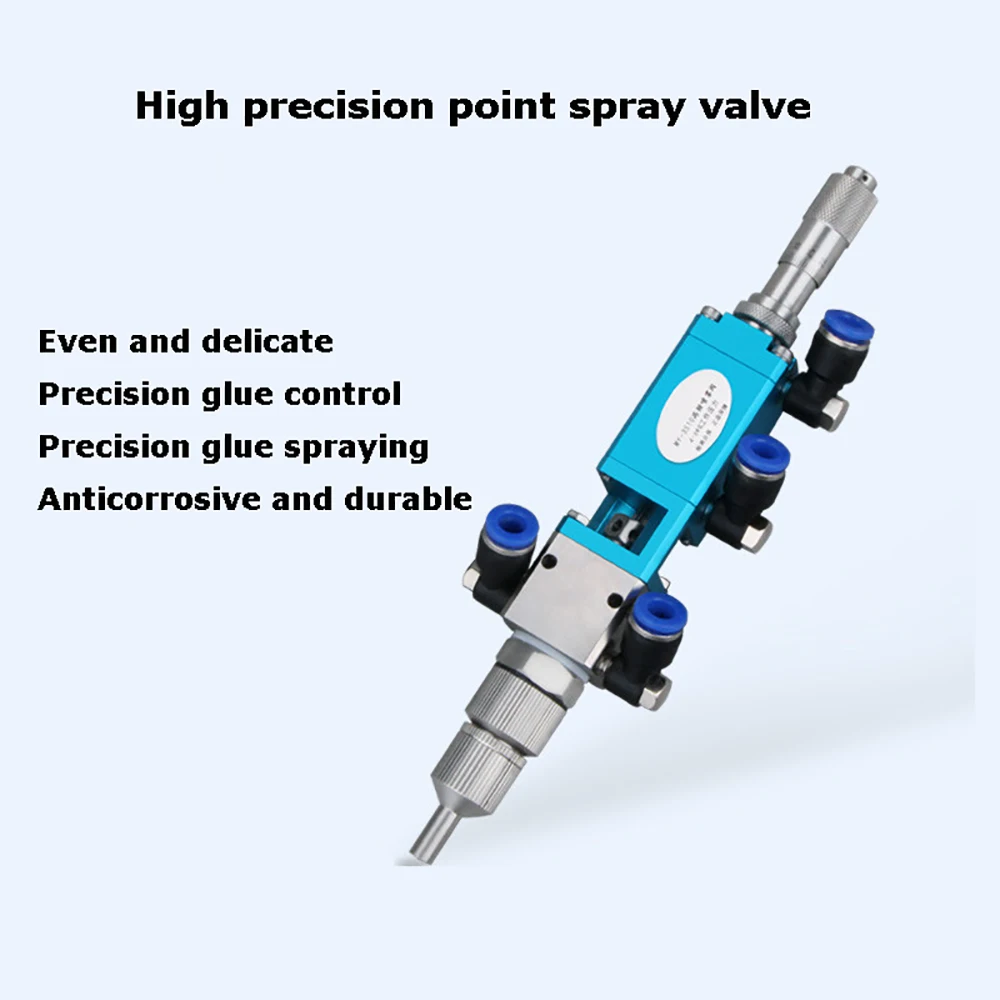 High Precision Spray Valve Glue Sprayer Dispensing Valve Dotted Atomization Valve Distance Area Adjustable