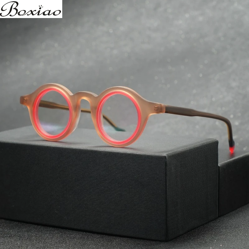 Unique! Japanese Small Round Frame Retro Republic of China Style Glasses Frosted Plate Literary Circle Joker Myopia.