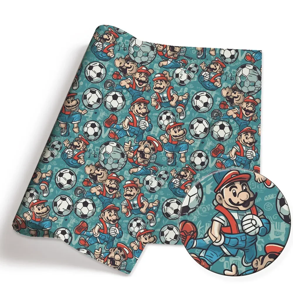 Mario Spiel Fabric140*50cm Handgemachte Nähen Patchwork Quilten Baby Kleid Hause Blatt Gedruckt Stoff Stoff Nähen Kinder