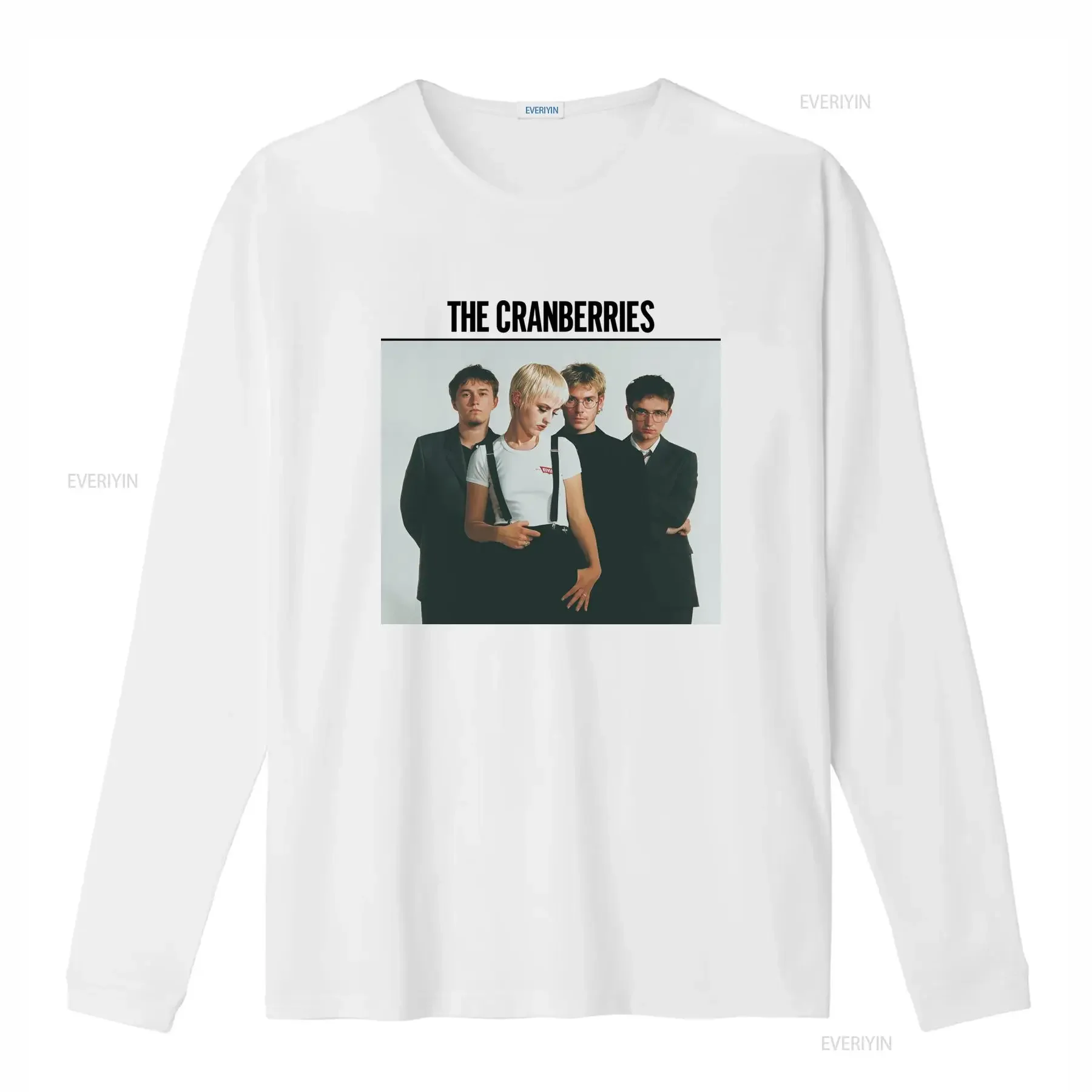 ' Cranberries Print T Shirt 90 Retro Music with Pulp Garbage The Cardigans Bluetones Corrs No Doubt Logos Casual Round vintage