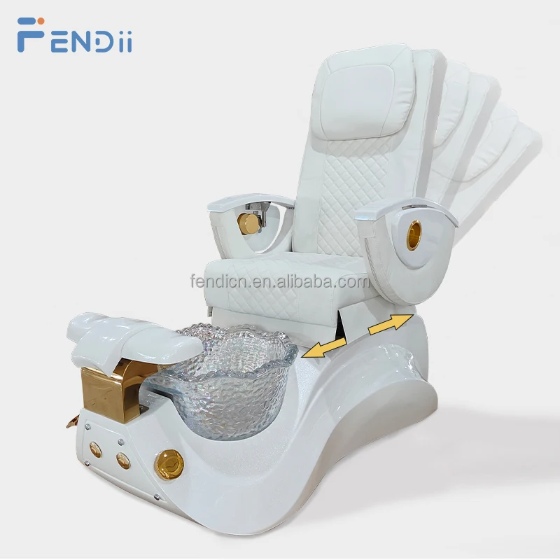 Mobili per salone di bellezza Poltrona da massaggio moderna per pedicure per piedi in oro bianco per uomo