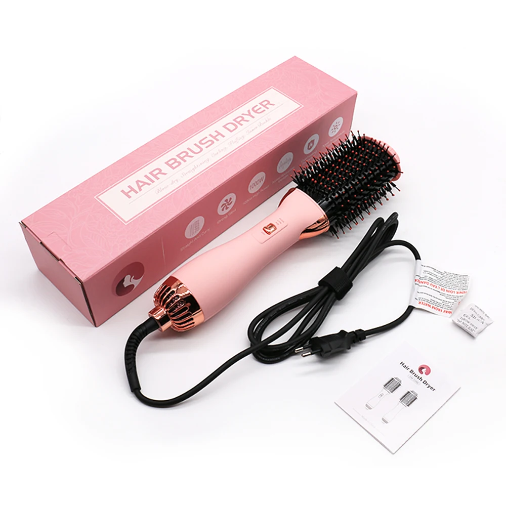 

Профессиональные мини-расчески с горячим воздухом, электрический фен мощностью 1000 Вт с насадкой-диффузором, работающая одной рукой для домашнего и использования в отеле