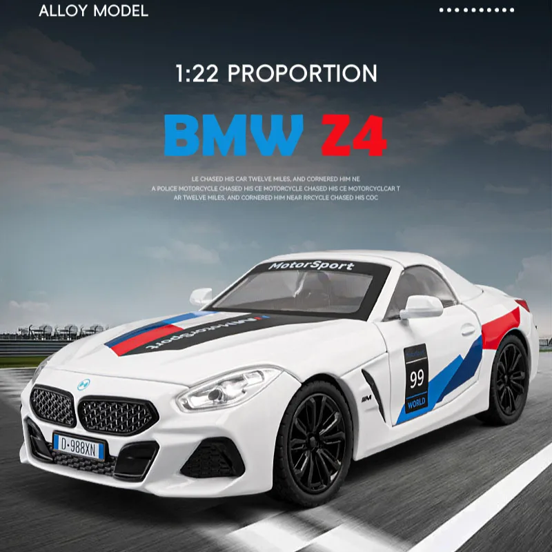 

Моделирование 1:24 BMW Z4, трансформируемый суперкар, модель автомобиля из сплава, коллекция огней, орнамент, миниатюрный Voiture, подарок бойфренду