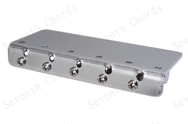 Silberne 5-Saiten-E-Bass-Gitarrenbrücke, Zubehörteile für Musikinstrumente – Detail 9