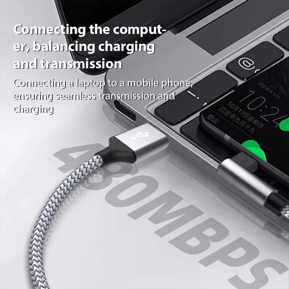 6A شحن سريع USB إلى الكوع نوع C كابلات بيانات الهاتف لشاومي 17 هواوي سامسونج Oneplus 13 USB C سلك شحن سريع #5