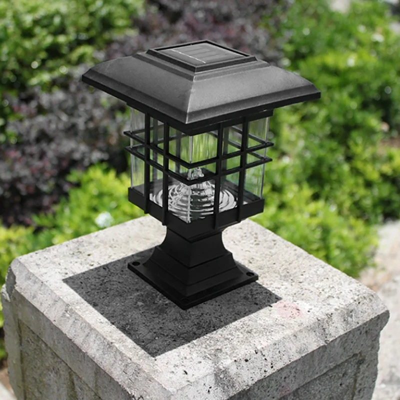 

Solar Post Column Lamp Waterproof Landscape Garden Solar Light LED Outdoor Post Deck Cap Column Fence Lamp Promotion