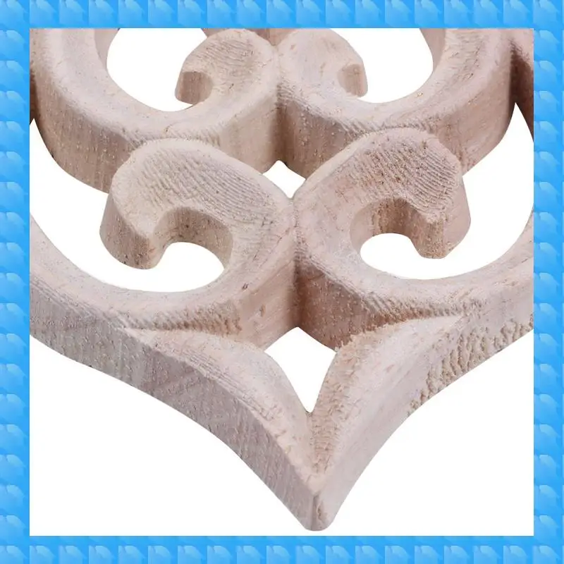 ETRT 4X Wooden Decal Supply European-Style Applique Real Wood Carving Accessories And Retail.Woodcarving 15X15x2cm