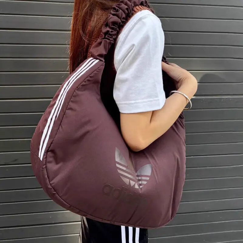 

Adidas Fashion Line Plum Purple Shoulder Bag Durable Vegan Leather Unique Design For Trendsetters Streetwear And Shopping Trips