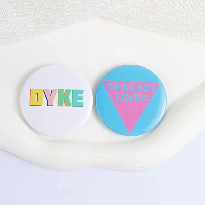 Pride Month Enamel Pins I'M A LADY LOVER Brooches Fashion Lapel Badge Backpack Clothes Jewelry Gift for Friends